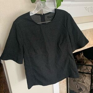 Ann Taylor Black Textured Blouse